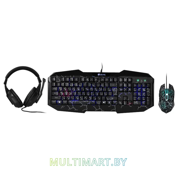 Комплект клавиатура + мышь + наушники Oklick HS-HKM100G Imperial